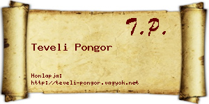 Teveli Pongor névjegykártya